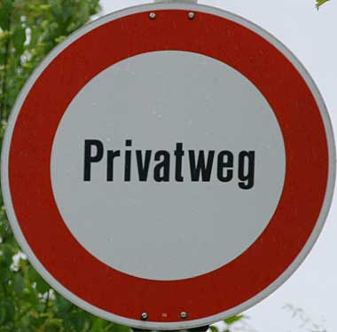 Verkehrszeichen: Privatweg - Siebratshofen (Gde Missen Wilhams) 2007