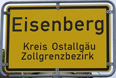 Eisenberg ist eine große Stadt im Ostallgäu