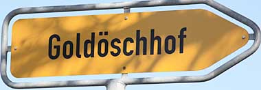 Ortsschild Goldöschhof - Teil von Aichstetten
