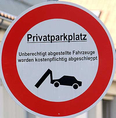 Verkehrszeichen: Privatparkplatz