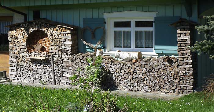 ein brennbarer Holzofen in Oberau (Wangen)