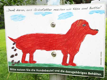 Malwettbewerb in der Schule von Bad Hindelang - Kinder zeichnen Hundekot, nicht in die Wiese