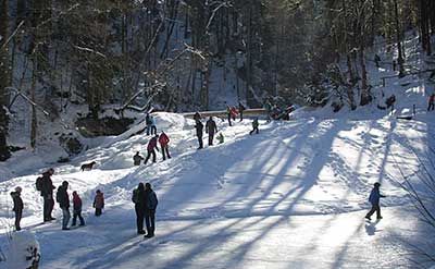 Ouvertourism im Allgäu - der Eistobel ist gesperrt für Touristen im Winter! 