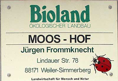 Bioland - Dieser Betrieb ist in Weiler Simmerberg der Moos Hof
