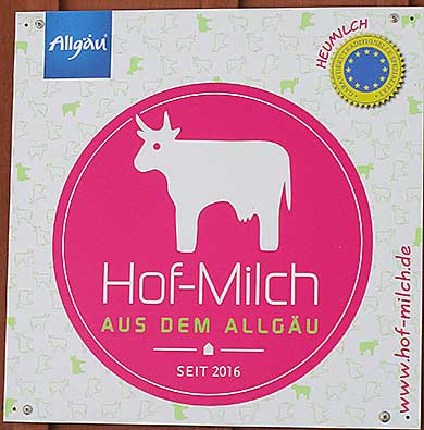Hofmilch aus dem Allgäu zu 100% aus Heumilch  - alles Original Bio aus Unterwilhams (Missen-Wilhams) Oberallgäu