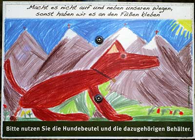 Malwettbewerb in der Schule von Bad Hindelang - Kinder zeichnen Hundekot nicht an den Wegen