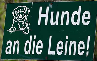 Hunde sind an der Leine zu führen - am Heiterwanger See 2019