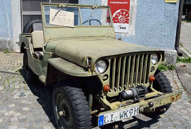 zu verkaufen - Armee Jeep aus dem II.WK in Wohmbrechts (Ortsteil von Hergatz) 2019