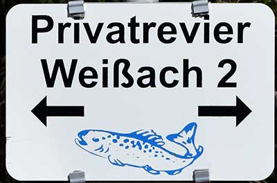 Die Weißach wird in Österreich in private Fischereireviere aufgeteilt
