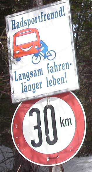 Auch für Radfahrer gilt letztlich 30 km/h