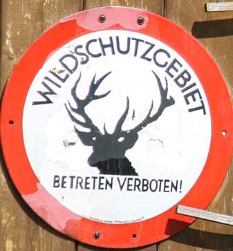 Wildschutzgebiet - Betreten verboten - bei Kranzegg 2007