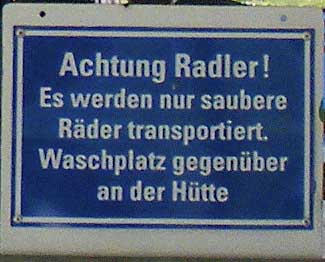 Bad Hindelang - Hornbahn Talstation 2008 - nur Radler sich sich vorher gewaschen haben