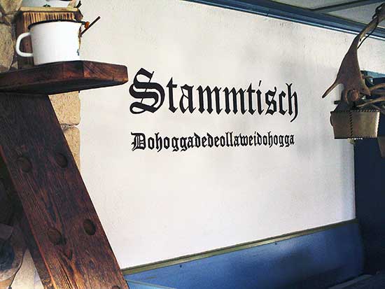 Stammtisch für Dohoggadeollweiberdohogga im "Zum Wolperdinger" in Friesenried